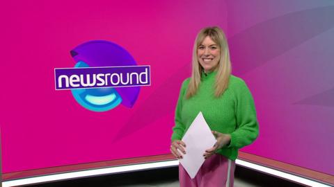 Jenny on the Newsround set