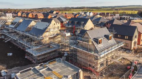 A housing estate under construction in Wantage.