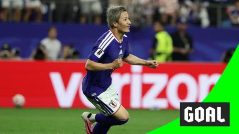 Daizen Maeda celebrates