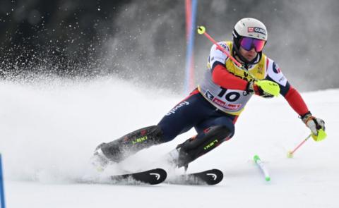 Dave Ryding competing in the slalom