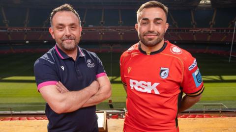 Cardiff head coach Matt Sherratt and captain Liam Belcher