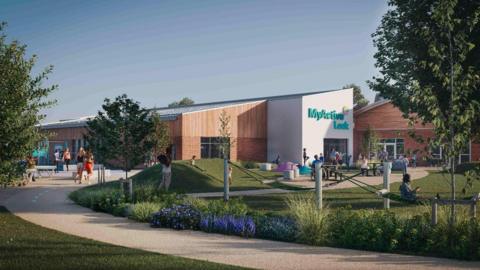 An artist's impression of what the completed centre will look like