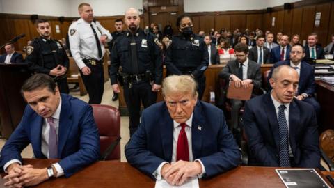 Donald Trump attends his New York criminal trial