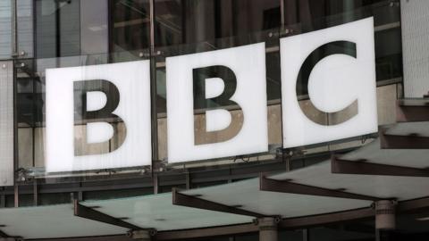 BBC logo seen on the exterior of New Broadcasting House