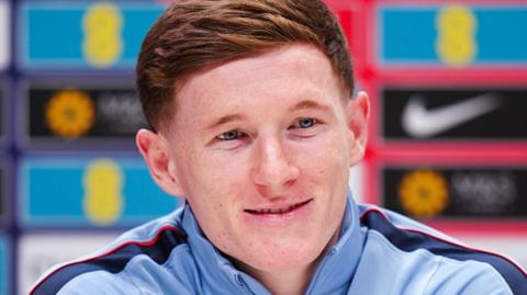 Elliot Anderson at England press conference