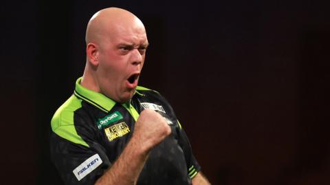 Michael van Gerwen celebrates