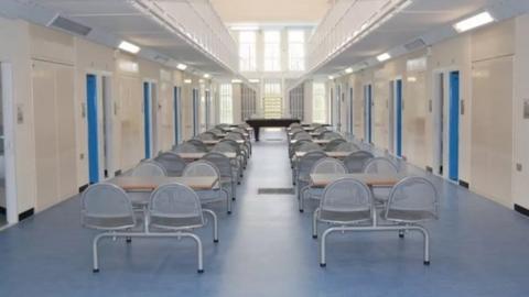 Chairs and tables at the Isle of Man Prison