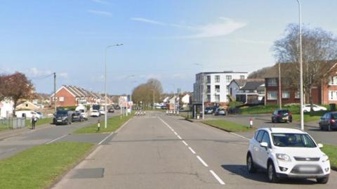 Google street view of Heol Trelai, Caerau Cardiff