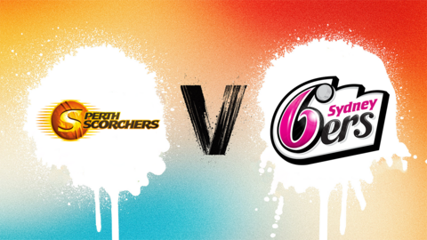 Perth Scorchers v Sydney Sixers badge graphic