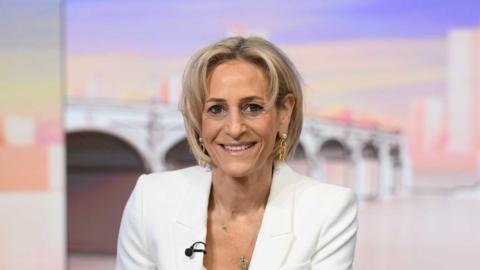 Emily Maitlis in a white jacket