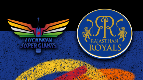 Lucknow Super Giants v Rajasthan Royals badge graphic