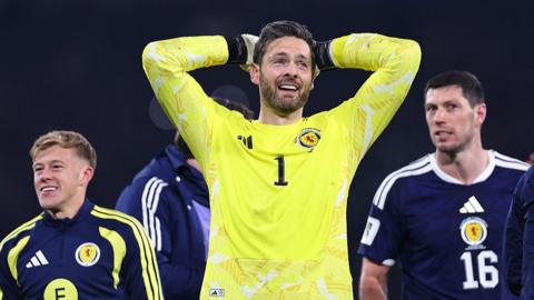 Scotland goalkeeper Craig Gordon emotional after his team qualify for the World Cup