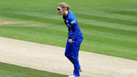 Charlie Dean of London Spirit celebrates during The Hundred