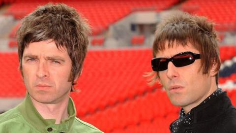 Noel and Liam Gallagher at Wembley 