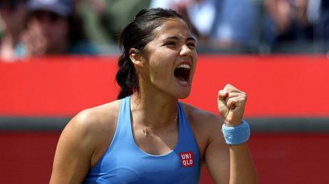 Emma Raducanu celebrates 