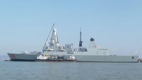 HMS Dragon in Portsmouth port
