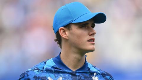 England batter Jacob Bethell looks on before an ODI against West Indies