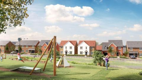 Artists' impression of how the housing will look