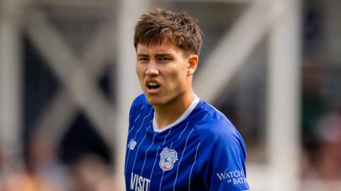 Rubin Colwill in action for Cardiff