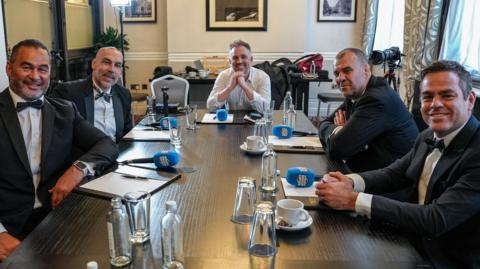 Johann van Graan, Michael Cheika, Alex Sanderson and Pat Lam join BBC rugby union correspondent Chris Jones for a podcast recording