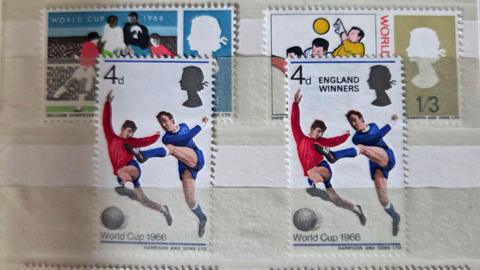 The official stamp collection from the 1966 World Cup