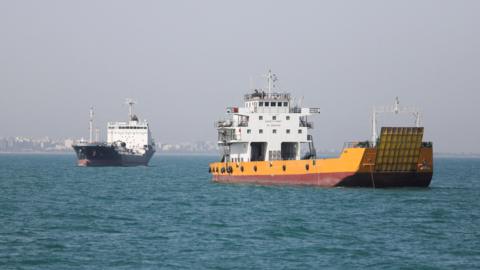 Vessels in the Strait of Hormuz near Bandar Abbas, Iran (file photo from 2 May)