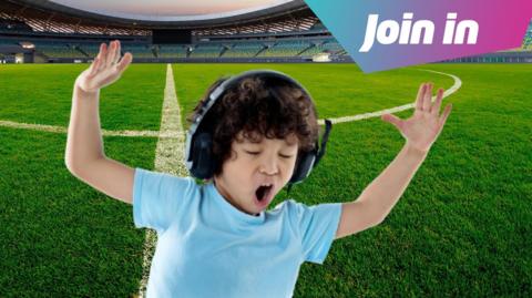boy getting pumped up to music