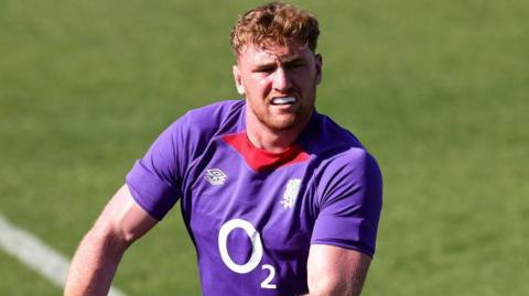 Ollie Chessum training with the England national team