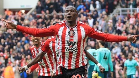 Nordi Mukiele celebrates after scoring