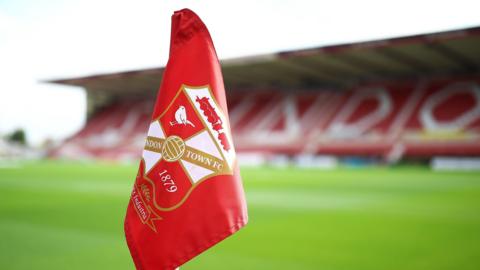 Swindon Town flag inside the stadium