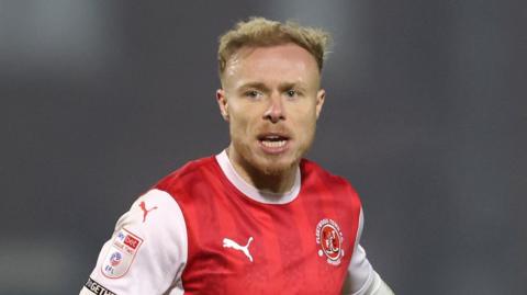 Ryan Broom on the pitch during a game for Fleetwood