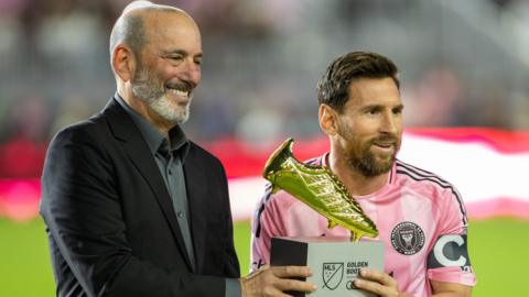 Lionel Messi with MLS golden boot
