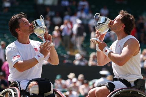 Alfie Hewett and Gordon Reid at Wimbledon.
