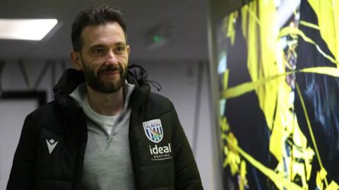 West Bromwich Albion manager Carlos Corberan arriving at the stadium