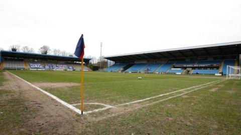 The Shay Stadium in a football configuration