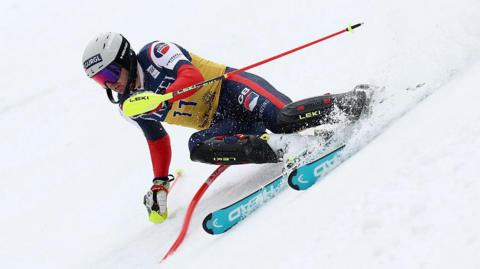 Great Britain skier Dave Ryding in action on the slopes.