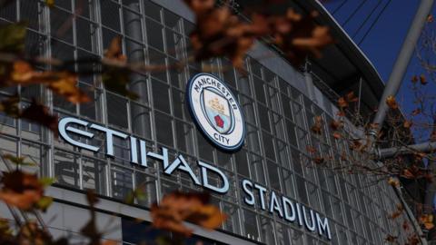 A general view outside Etihad Stadium 