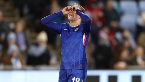 Wieke Kaptein celebrates scoring