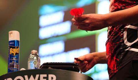 A can of wasp spray brought on stage by Jurjen van der Velde