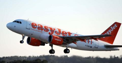 An Easyjet airliners taking flight