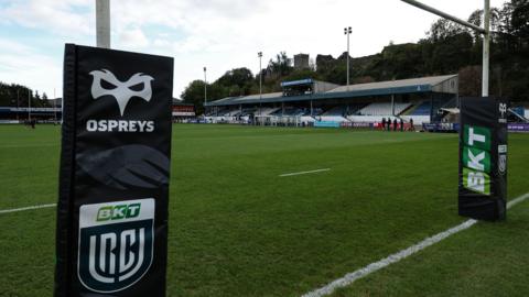 The Brewery Field in Bridgend before an Ospreys game
