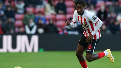 Timothee Pembele playing for Sunderland