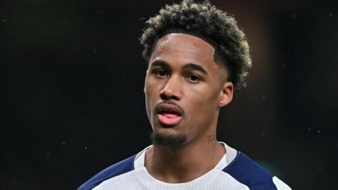 Wilson Odobert during a match playing for Tottenham