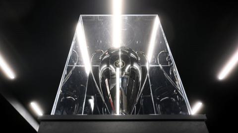General view of Champions League trophy