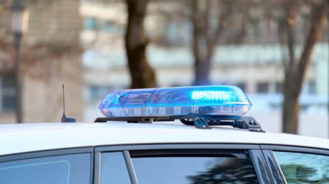 File image of a police car's blue lights