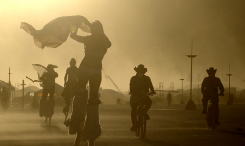 Dust at a music festival