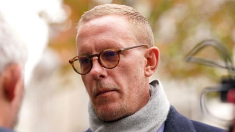 Laurence Fox arriving at the Royal Courts Of Justice for his libel trial in 2023