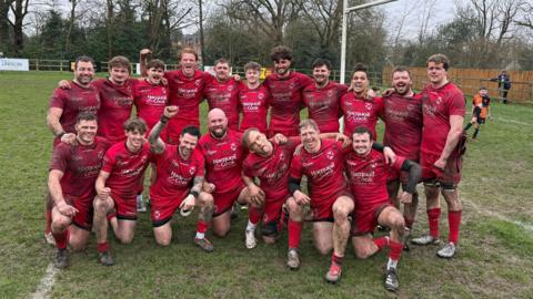 Jersey RFC celebrate winning promotion