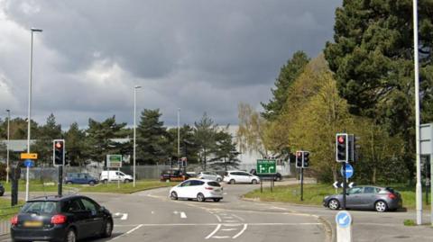 A google maps image of the Mountbatten roundabout 