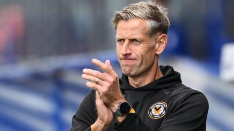 David Hughes applauds Newport fans